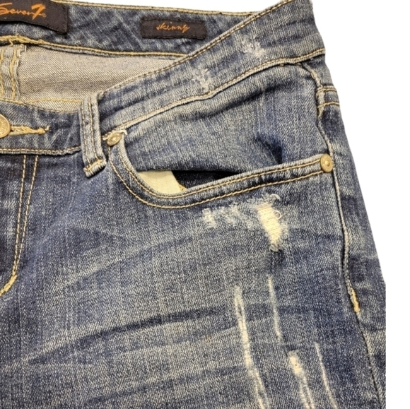Seven7 Distressed Denim Jeans Size 6 - Picture 4 of 4